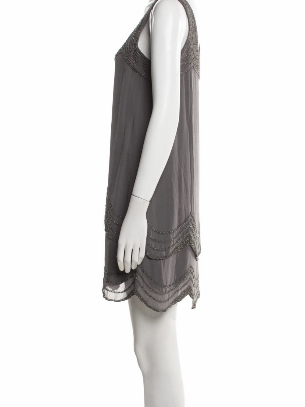 Joie Gray Beaded Mini Dress - Picture 2 of 3